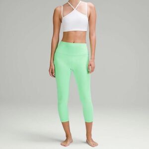 Lululemon Align High-Rise Crop 23" in Pistachio Lime Green Double Lined - Size 4